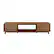 Front. Walker Edison - 70" Mid-Century Modern Fluted-Door TV Stand for TVs up to 80" - Mocha.