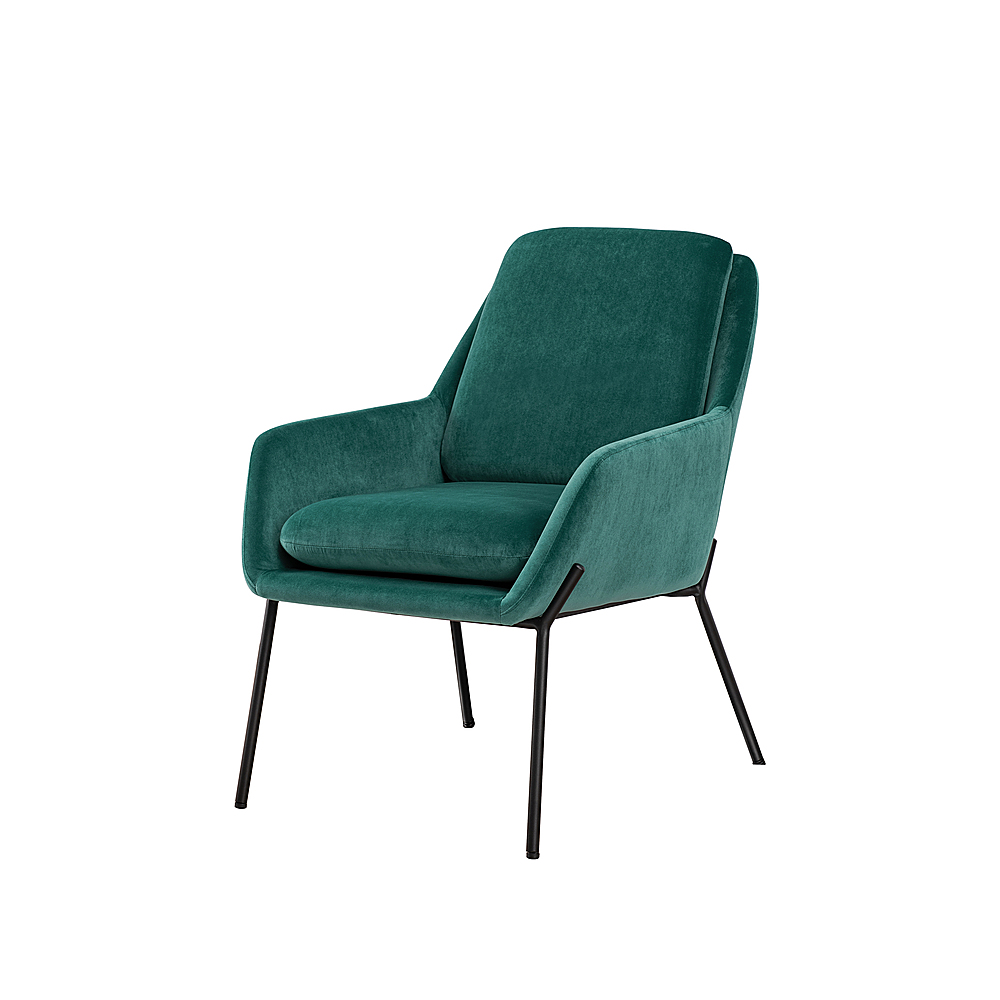 Angle View: Walker Edison - Glam Accent Chair - Teal