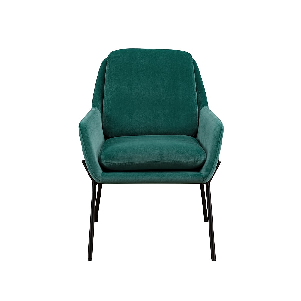 Front. Walker Edison - Glam Accent Chair - Teal.