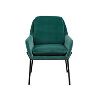 Walker Edison - Glam Accent Chair - Teal - Front_Zoom