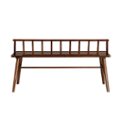 Alt View Zoom 24. Walker Edison - Contemporary Low-Back Spindle Bench - Walnut.