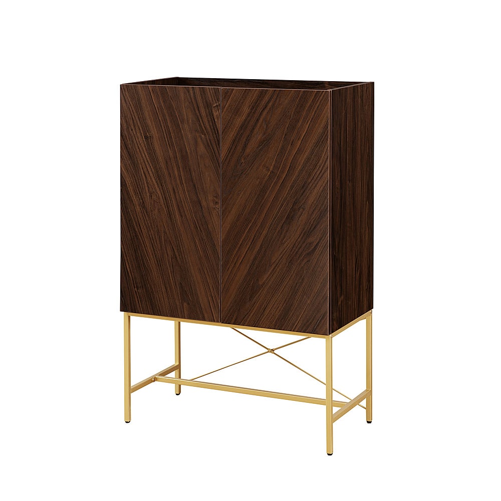 Walker Edison – Modern 2-Door Framed-Top Accent Cabinet – Dark Walnut Sansujyuku sansujyuku.com