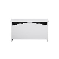 Walker Edison - Transitional Cloud-Detail Toy Chest - White - Front_Zoom