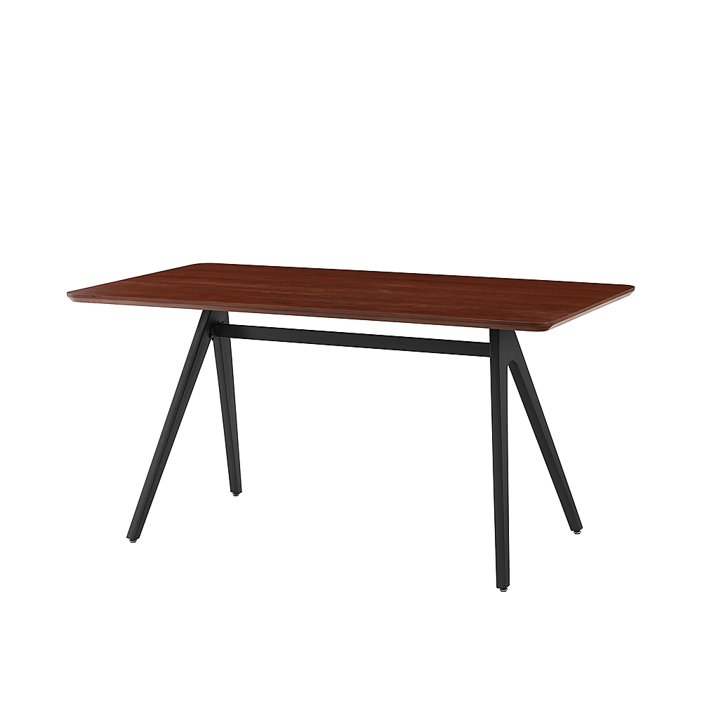 Angle View: Walker Edison - Modern Dining Table - Dark Walnut