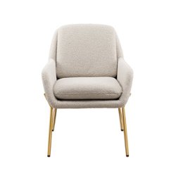 Walker Edison - Glam Accent Chair - Cream - Front_Zoom