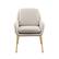 Front. Walker Edison - Glam Accent Chair - Cream.