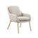 Left. Walker Edison - Glam Accent Chair - Cream.