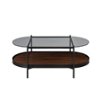 Walker Edison - Contemporary 2-Tier Tray-Shelf Coffee Table - Dark Walnut