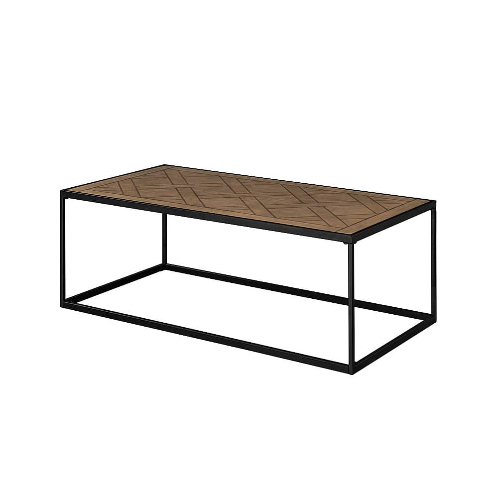 Walker Edison – Modern Parquet Rectangular Coffee Table – Parquet Veneer Sansujyuku sansujyuku.com