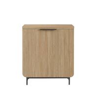 Walker Edison - Urban 4-Door Accent Cabinet - Coastal Oak - Front_Zoom