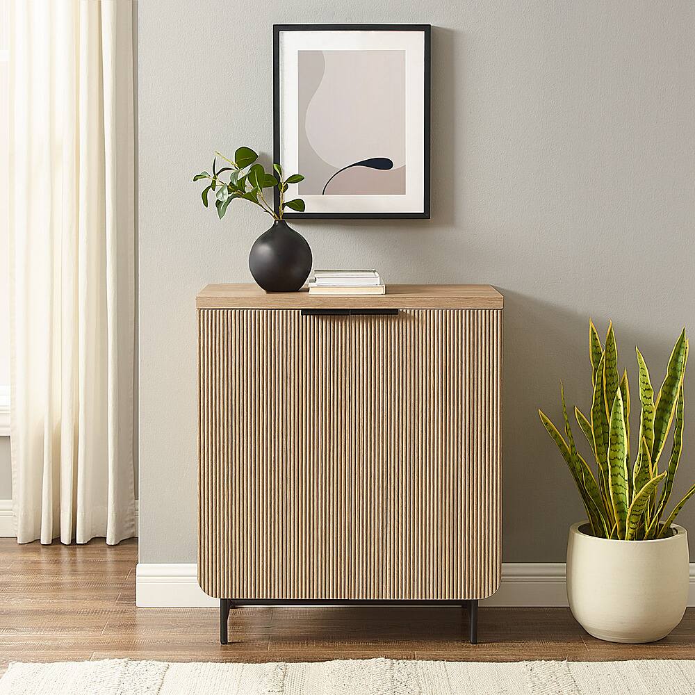 Alt View 11. Walker Edison - Urban 4-Door Accent Cabinet - Coastal Oak.