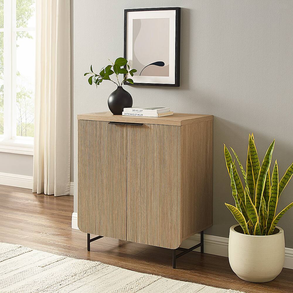 Alt View 12. Walker Edison - Urban 4-Door Accent Cabinet - Coastal Oak.