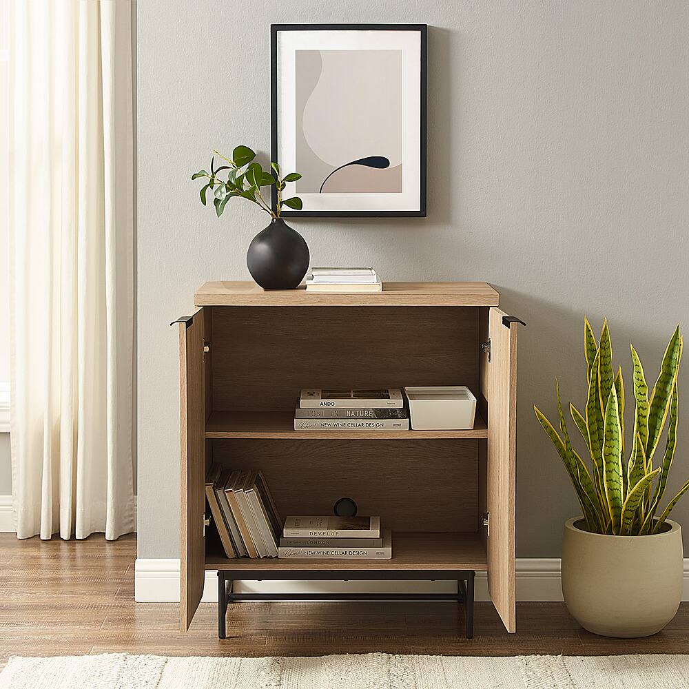 Alt View 16. Walker Edison - Urban 4-Door Accent Cabinet - Coastal Oak.