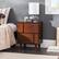 Alt View 12. Walker Edison - Modern Solid Wood 2-Drawer Nightstand - Walnut.