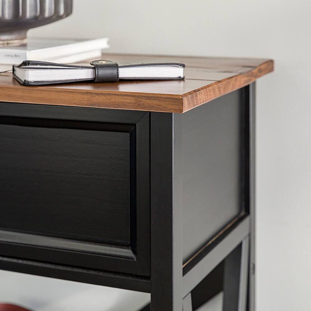 Best Buy: Walker Edison Rustic Distressed Solid Wood Entry Table with ...