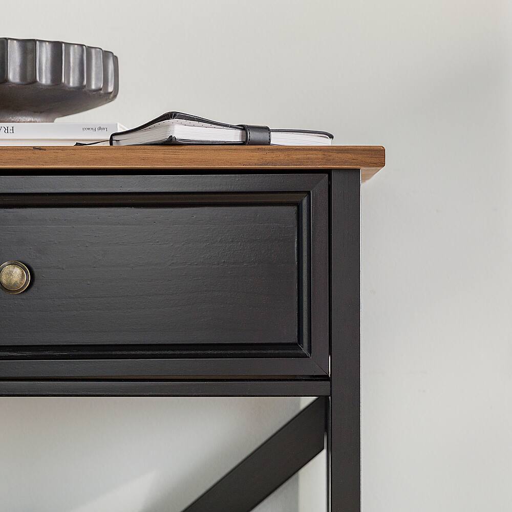 Best Buy: Walker Edison Rustic Distressed Solid Wood Entry Table with ...