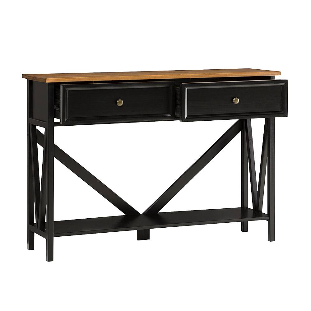 Best Buy: Walker Edison Rustic Distressed Solid Wood Entry Table with ...