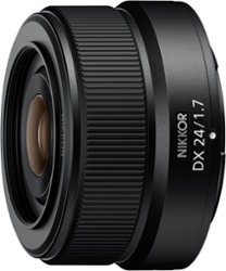 Nikon - NIKKOR Z DX 24mm f/1.7 Wide Angle Prime Lens - Black - Front_Zoom