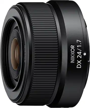 Front. Nikon - NIKKOR Z DX 24mm f/1.7 Wide Angle Prime Lens - Black.