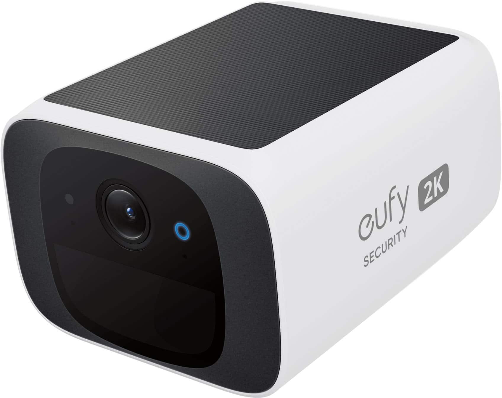 Front. eufy Security - eufy S220 SoloCam Battery-Powered Security Camera with Solar Charging - White.