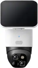 Front. eufy Security - SoloCam S340 Outdoor Wireless 3k Security Camera with Dual Lens - White.