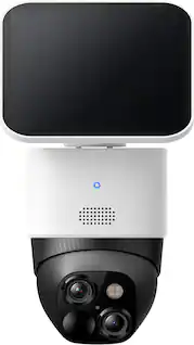 eufy - S340 Outdoor Solar Powered 3K PTZ Security Camera with Dual Lens - White