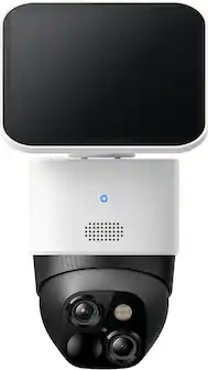 eufy - S340 Outdoor Solar Powered 3K PTZ Security Camera with Dual Lens - White
