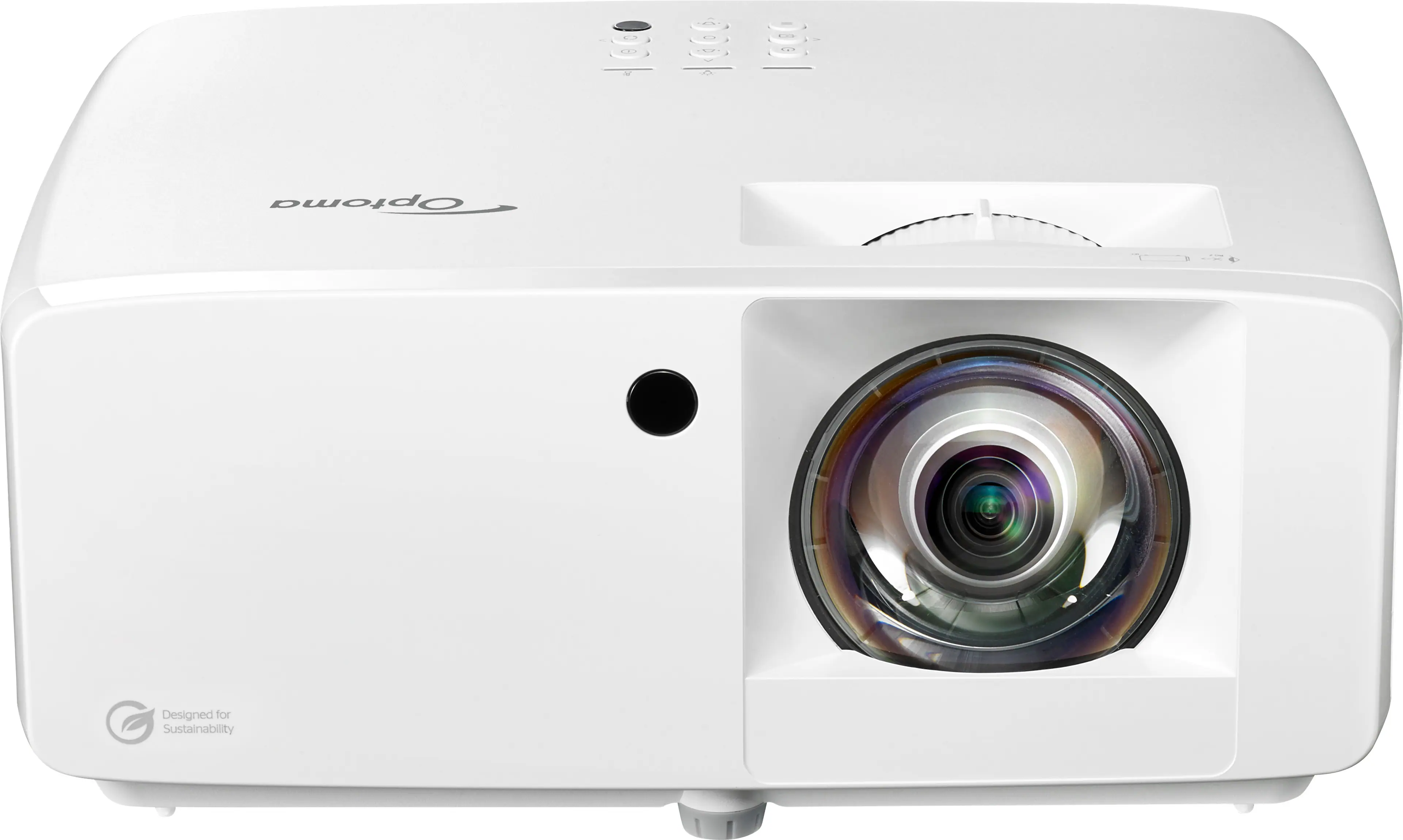 Top. Optoma - GT2100HDR Compact Short Throw 1080p HD Laser Projector with High Dynamic Range - White.