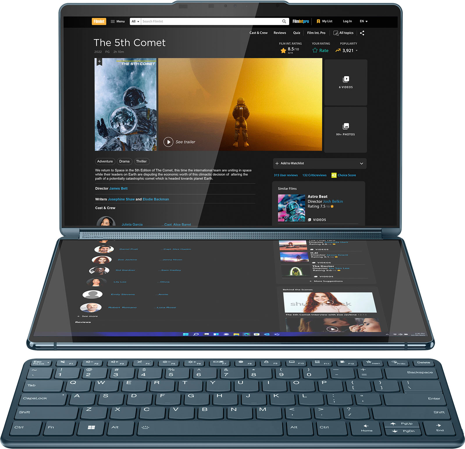  Lenovo Yoga Book 9i 2-in-1 13.3 2.8K Dual Screen OLED Touch  Laptop - Intel Core i7-1355U with 16GB Memory - 1TB SSD - Tidal Teal - US  Version : Electronics