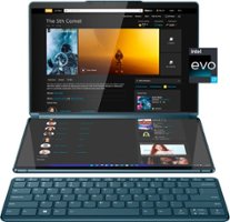 Lenovo - Yoga Book 9i 2-in-1 13.3" 2.8K Dual Screen OLED Touchscreen Laptop - Intel Core i7-1355U with 16GB Memory - 1TB SSD - Tidal Teal - Front_Zoom
