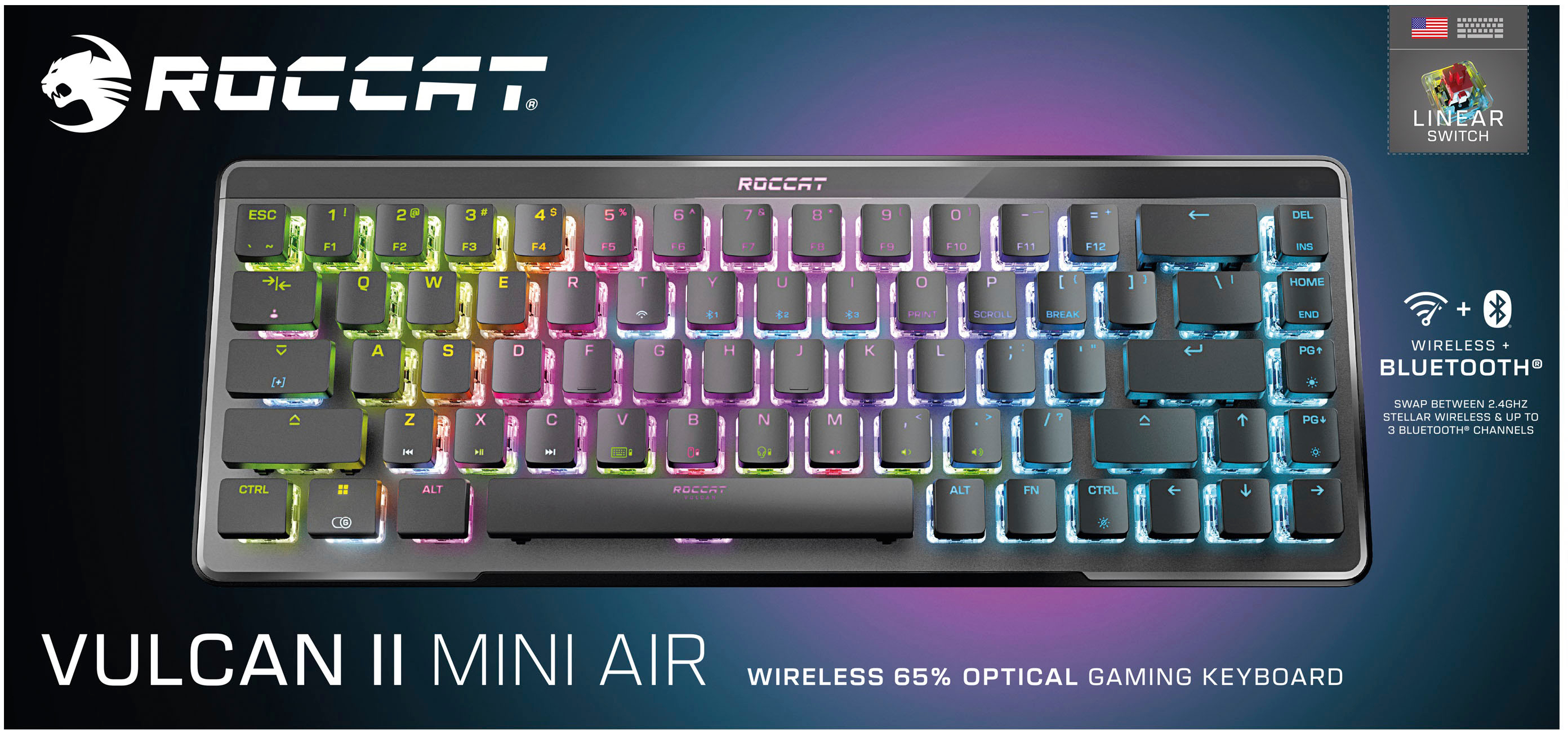 ROCCAT's 65% wireless keyboard, Vulcan II Mini Air, will be available on  July 7 and is available for pre-order - Saiga NAK