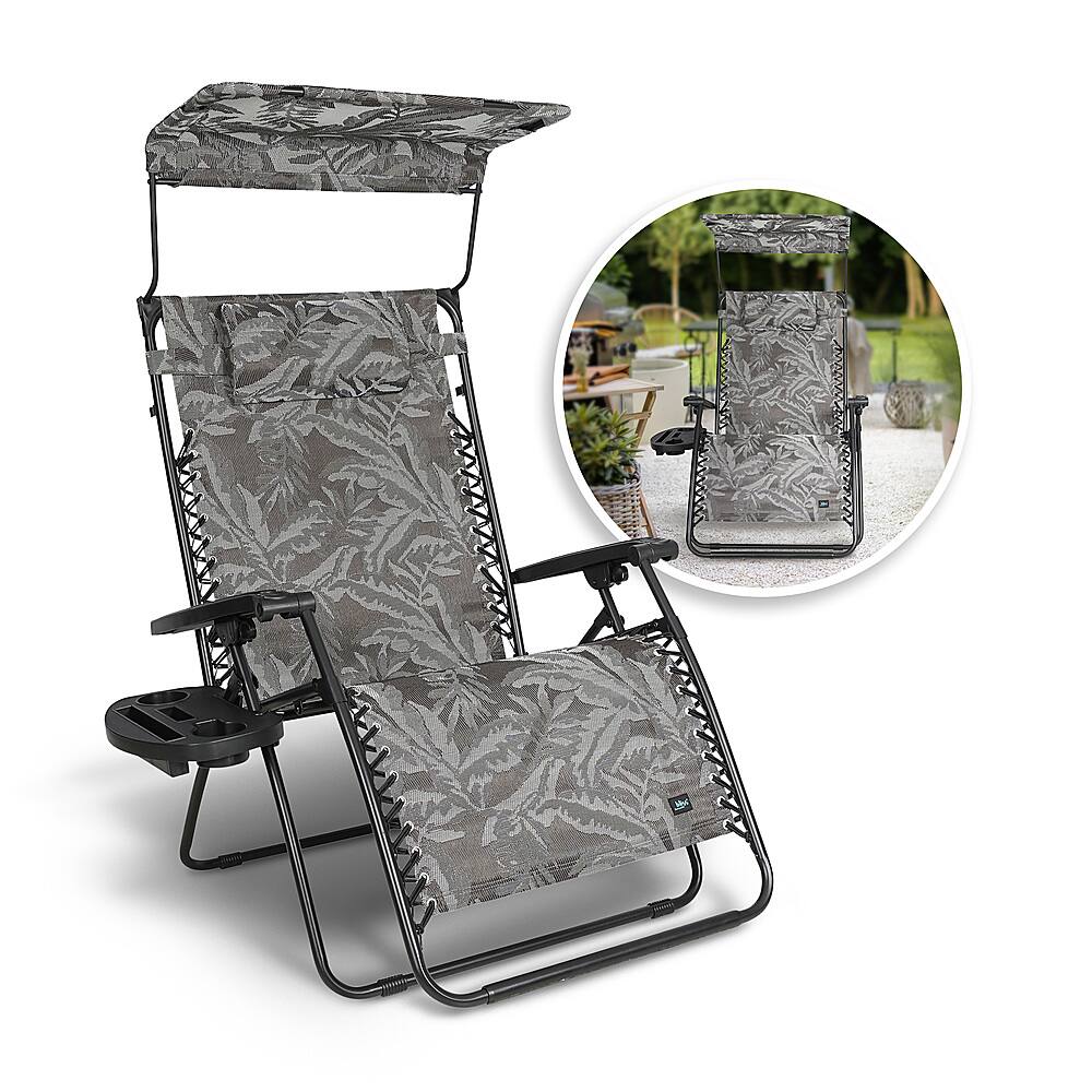 Best Buy Bliss Gravity Free Chair w/ Canopy, Drink Tray, & Pillow