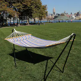 Bliss - Caribbean Hammock w/ Pillow & Hanging Hardware - Nautical Stripe