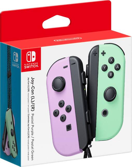 Nintendo Joy-Con (L/R) Wireless Controllers Pastel Purple/ Pastel Green  HACAJAWAF - Best Buy