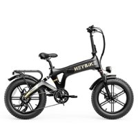 Heybike - Tyson Foldable E-bike w/ 55mi Max Operating Range & 28 mph Max Speed - Black - Front_Zoom