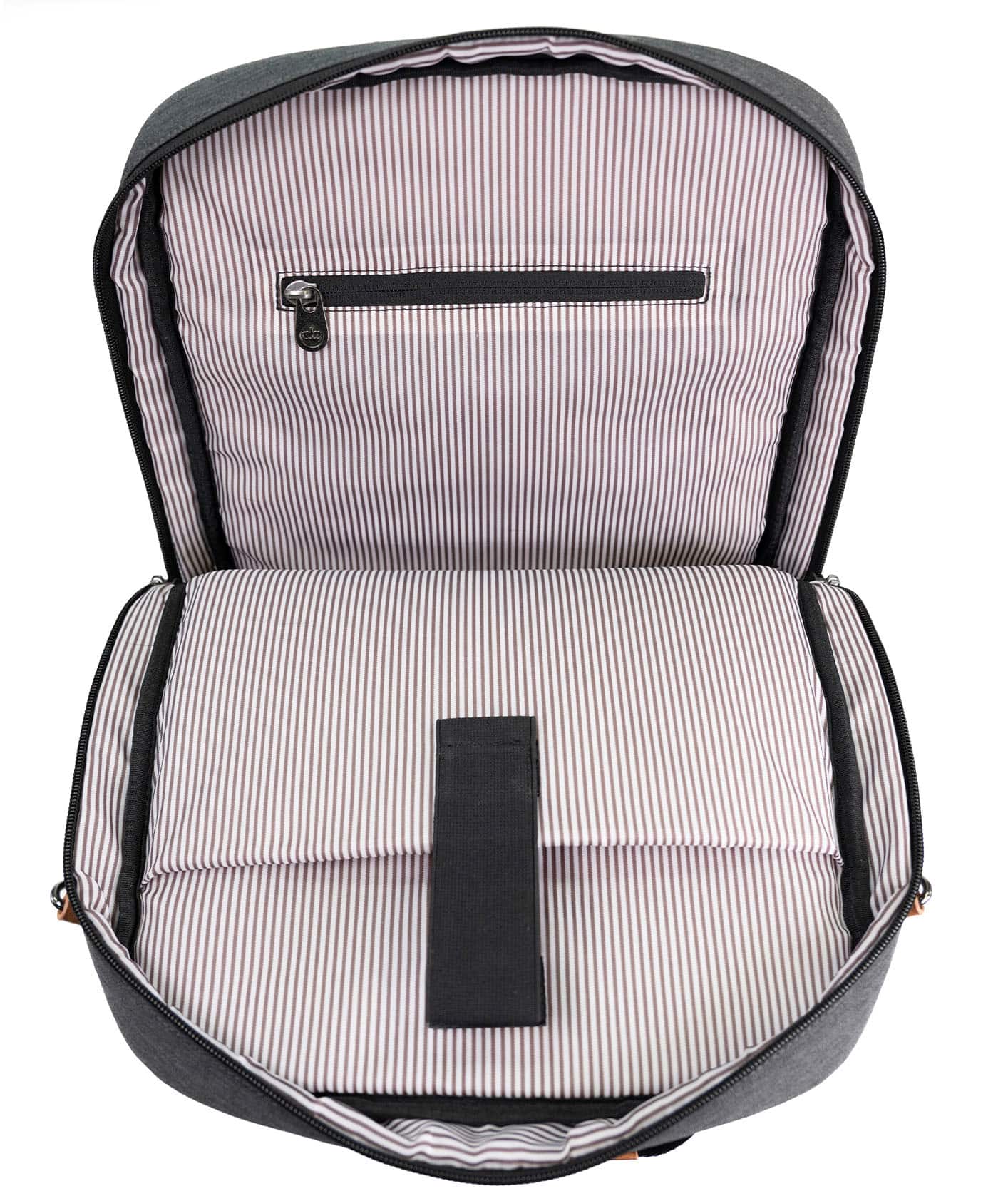 Alt View 23. PKG - Riverdale 11L Vertical Messenger Bag for 16" Laptop - Dark Grey/Tan.