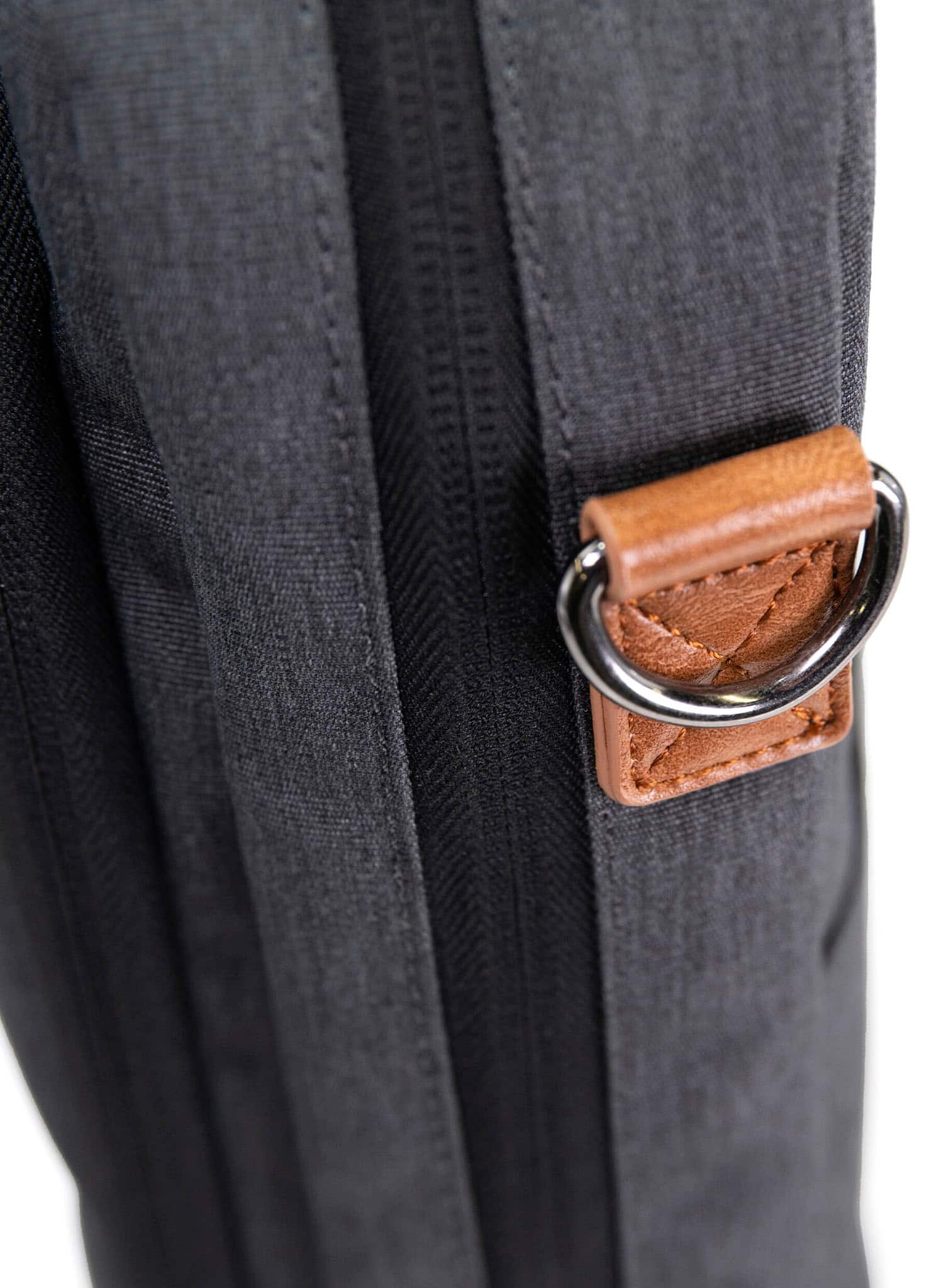 Alt View 26. PKG - Riverdale 11L Vertical Messenger Bag for 16" Laptop - Dark Grey/Tan.