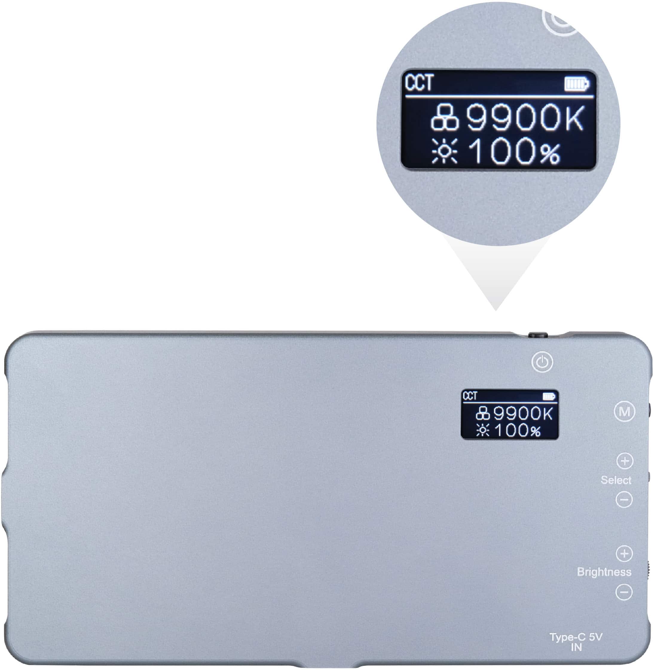 Alt View 14. Digipower - Rainbow 135 LED Video Light - Silver.