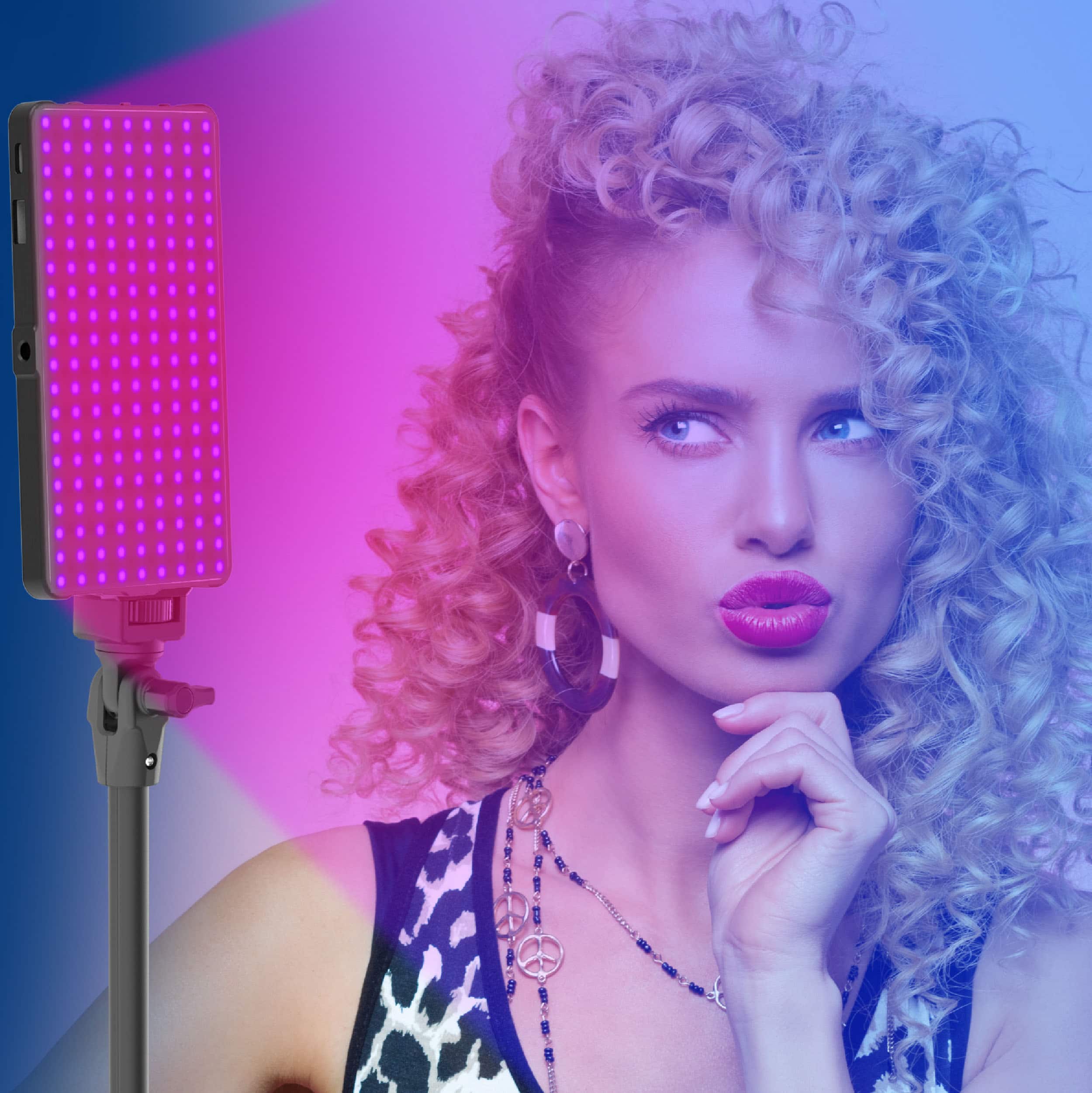 Alt View 17. Digipower - Rainbow 135 LED Video Light - Silver.