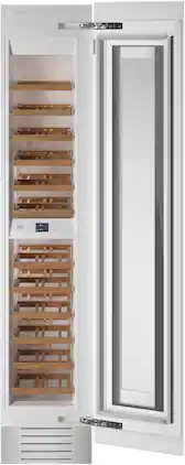 Bertazzoni - 8.4 cu.ft Built-in Wine Column with Interior TFT touch & Scroll Interface - Custom Panel Ready