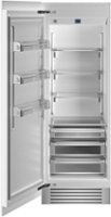 Bertazzoni - 17.4 cu ft Built-in Refrigerator Column with Interior TFT touch & Scroll Interface - Stainless Steel - Front_Zoom