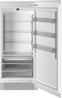 Bertazzoni - 21.5 cu ft Built-in Refrigerator Column with Interior TFT touch & Scroll Interface - Stainless Steel - Front_Zoom