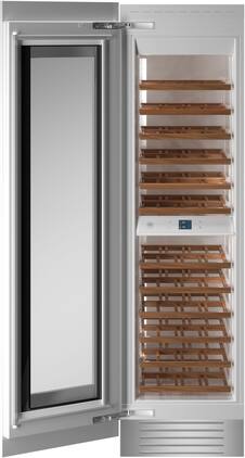 Bertazzoni - 12.9 cu.ft Built-in Wine Column with Interior TFT touch & Scroll Interface - Custom Panel Ready
