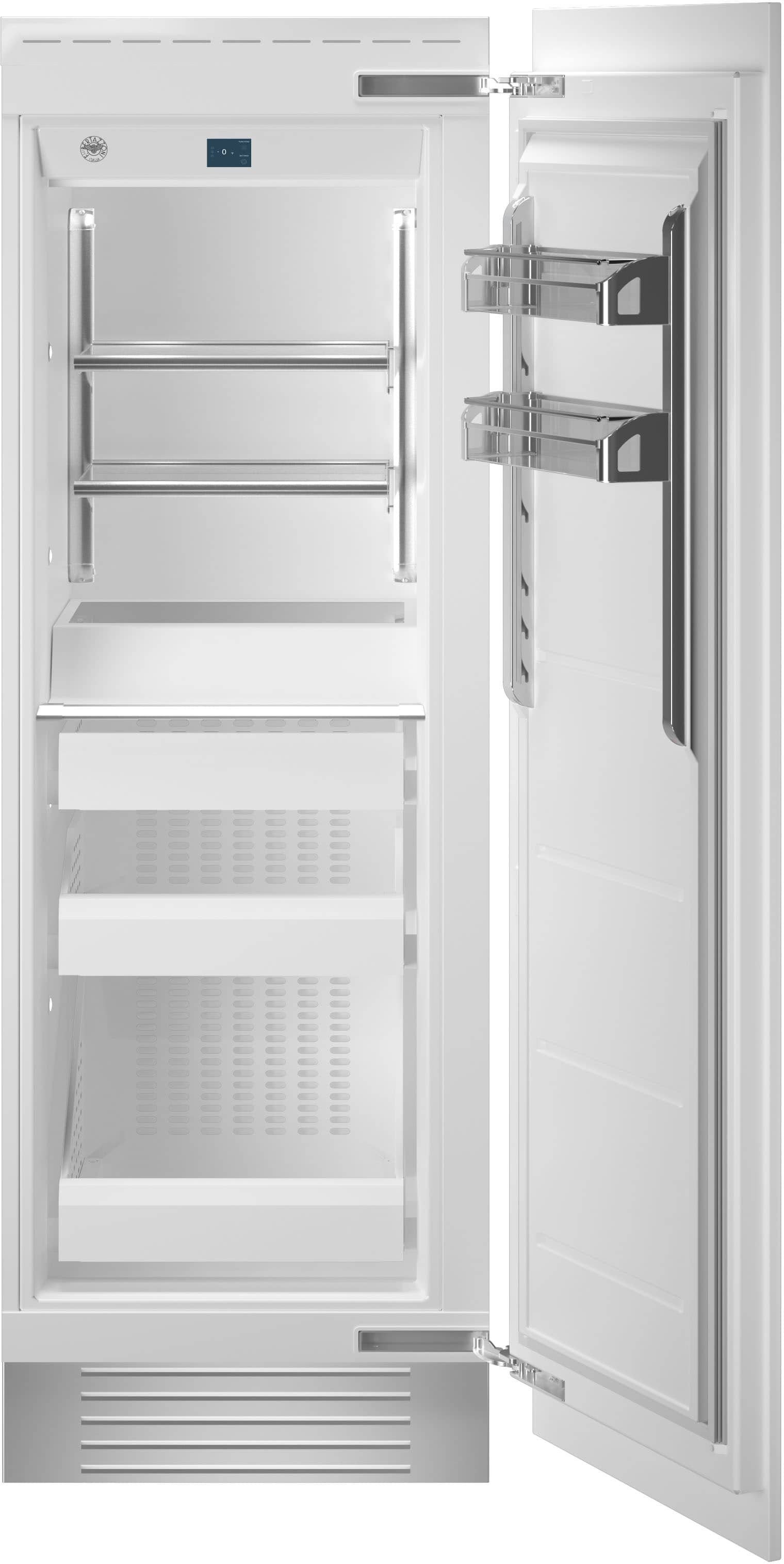 Front. Bertazzoni - 16.8 cu ft Built-in Freezer Column with Interior TFT touch & Scroll Interface.