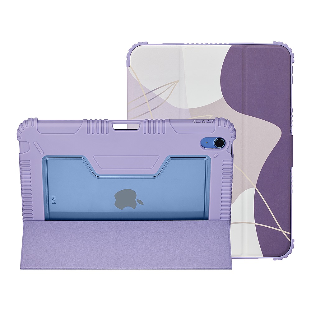 Insignia - Folio Case for Apple iPad 10.9 (10th Generation) - Purple Abstract