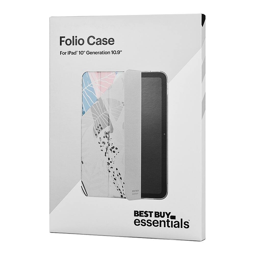 Alt View 15. Best Buy essentials™ - Folio Case for iPad 10th Gen 10.9" - Blue Leaf.