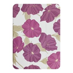 Best Buy essentials™ - Folio Case for iPad 10th Gen 10.9" - Purple Flower - Front_Zoom