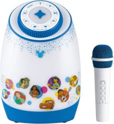 eKids - Disney Bluetooth Karaoke & Microphone with EZ Link+ Technology - White - Front_Zoom