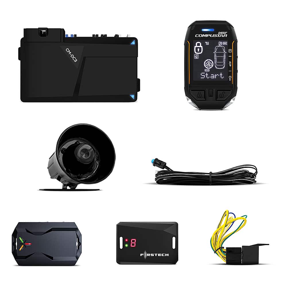 Angle. Compustar - All-in-One 2-Way Remote Start + Security Bundle w/LTE Module - Installation Included - Black.