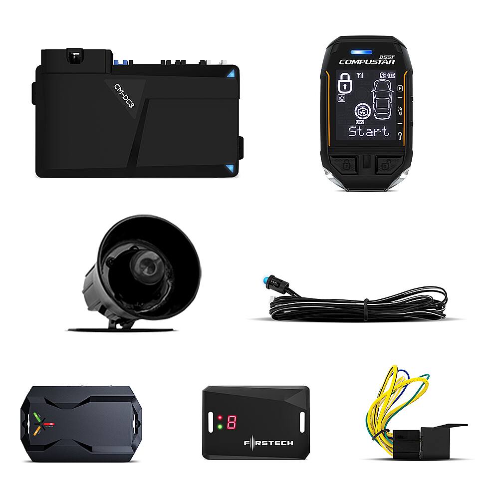 Angle. Compustar - All-in-One 2-Way Remote Start + Security Bundle w/LTE Module - Installation Included - Black.